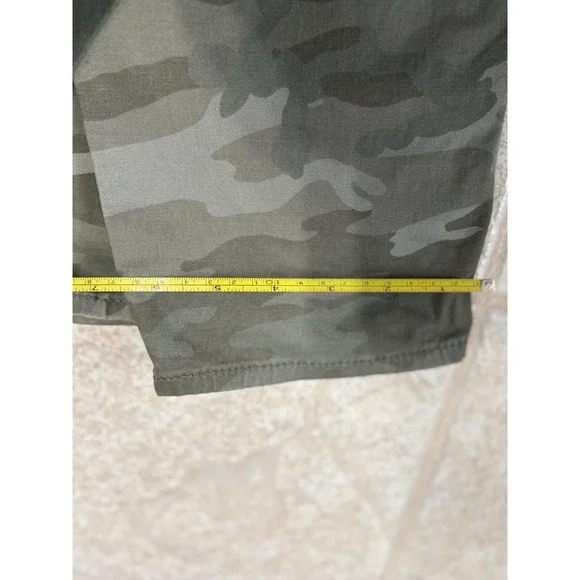 Loft/Ann T Marisa Green Camo Print Skinny Denim Mid-Rise Jeans Size 14 Stretch - Picture 5 of 10